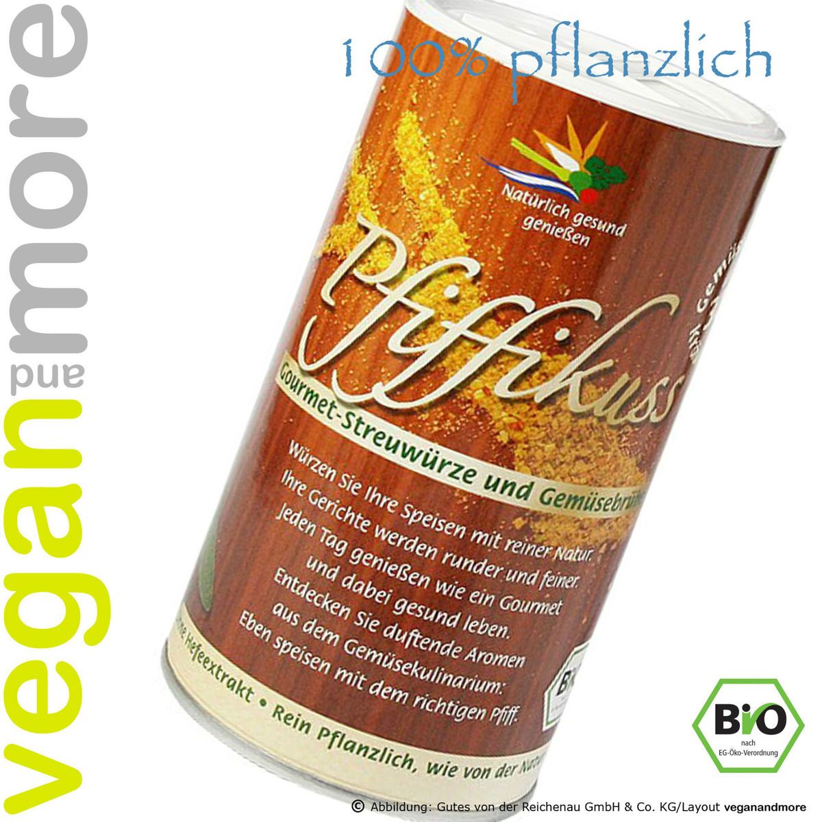 Pfiffikus Streuwürze Bio, 250g   Ohne Glutamat, Hefe, Gluten, 100%