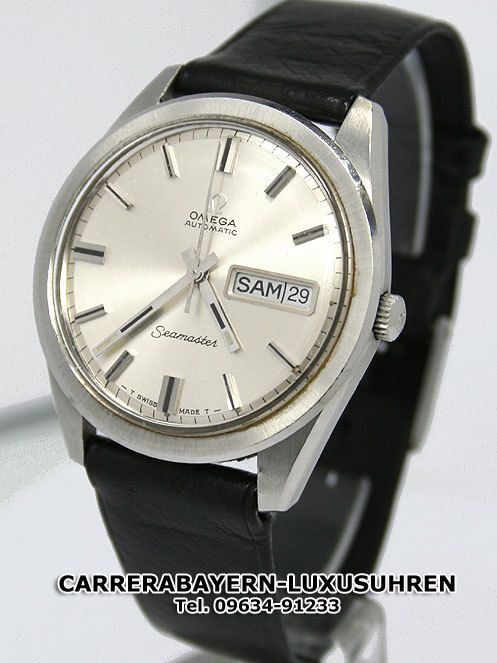 Omega Seamaster Vintage Cal. 752 Day Date Stahl/Leder *gebraucht