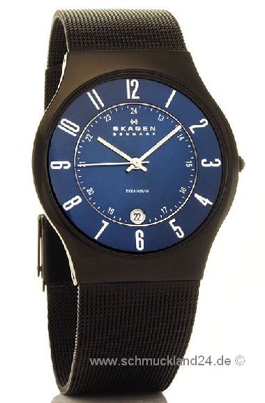 NEU SKAGEN Denmark UHR Herrenuhr Titan IP Hartbeschichtet T233XLTMN