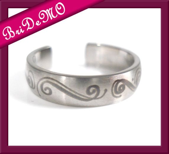 Zehring Zehenring Edelstahl Motiv Tribal Fußschmuck