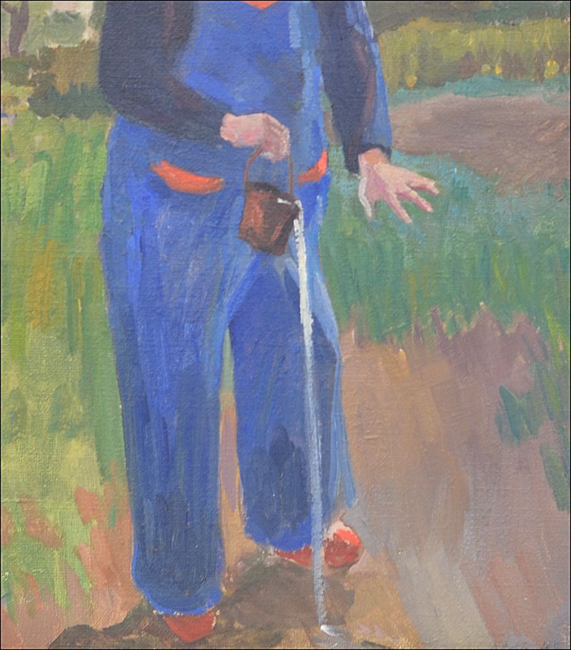 VERZ. KARL ADSER (1912–1995) »JUNGE IM GARTEN«  HOCHW