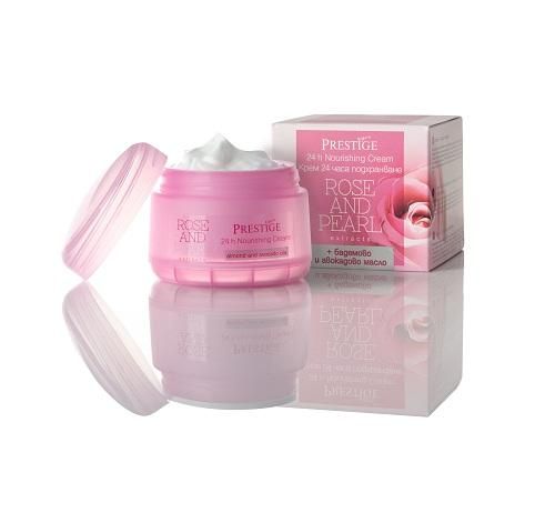 Rosa Impex Bulgarian Rose & Pearl 24 h Pflegecreme 50ml