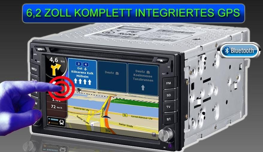 GPS NAVIGATION DVD LCD AUTORADIO BLUETOOTH NAVI DOPPEL DIN 2DIN MD271G