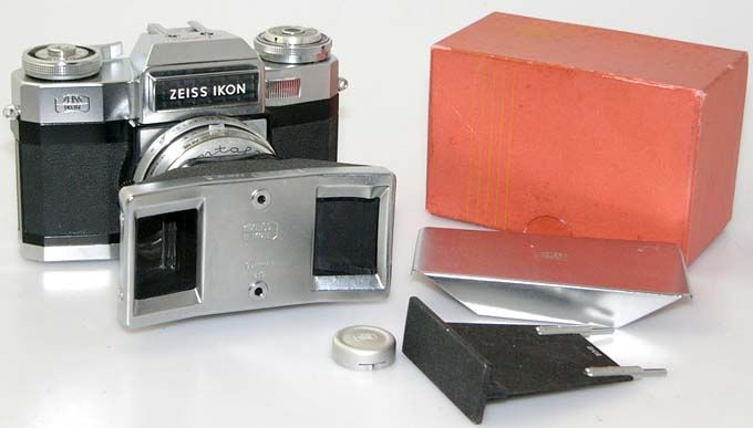 Zeiss Ikon Contaflex Super + Steritar 813 Stereo Vorsatz