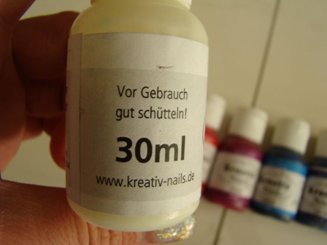 Neu KREATIV NAILS 9 Airbrush Farben für Nägel 9 x 30 ml