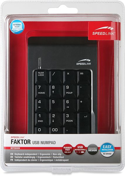 Speedlink Faktor USB NumPad Nummern Tastatur Keypad Num Pad