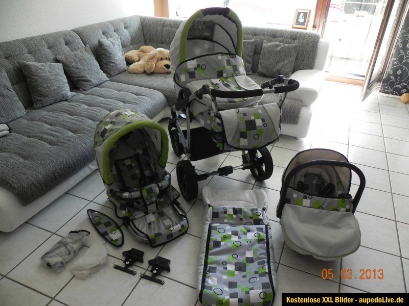 Wunderschöner Kombi Kinderwagen Set 3in1 El Jot Vesper