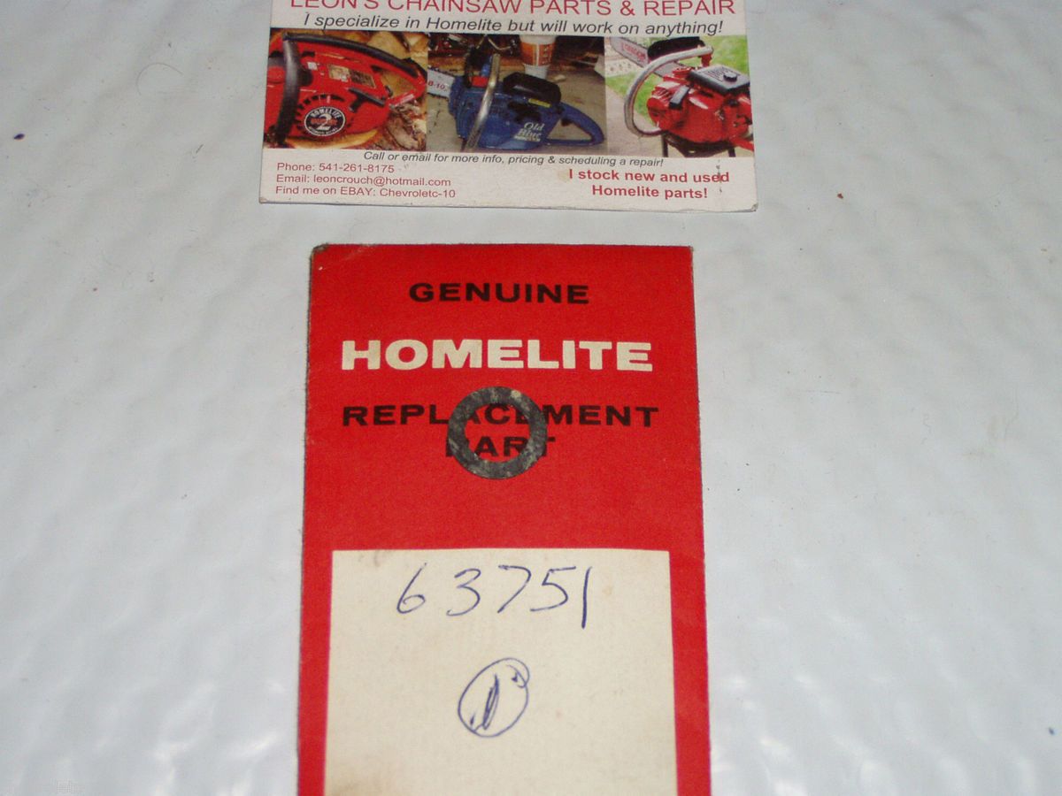 Homelite XL 800, XL 850, XL 904, XL 925 Chainsaw Oil Tube Gasket 63751