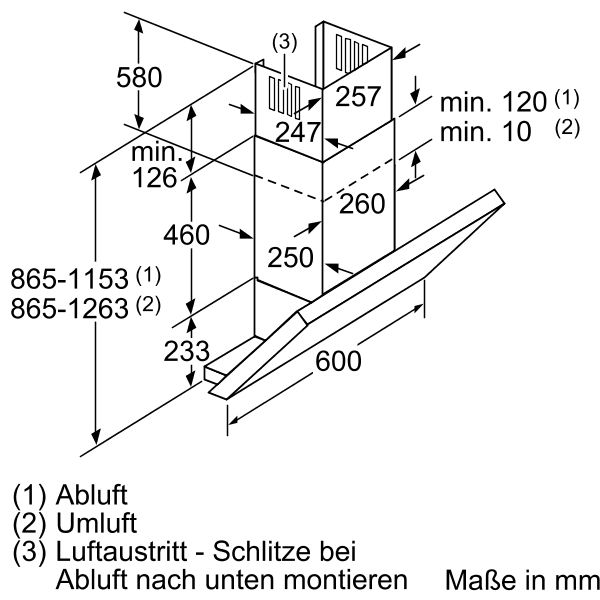 Bosch DWK06E852 Wandesse schräg Edelstahl 60cm 4242002624211