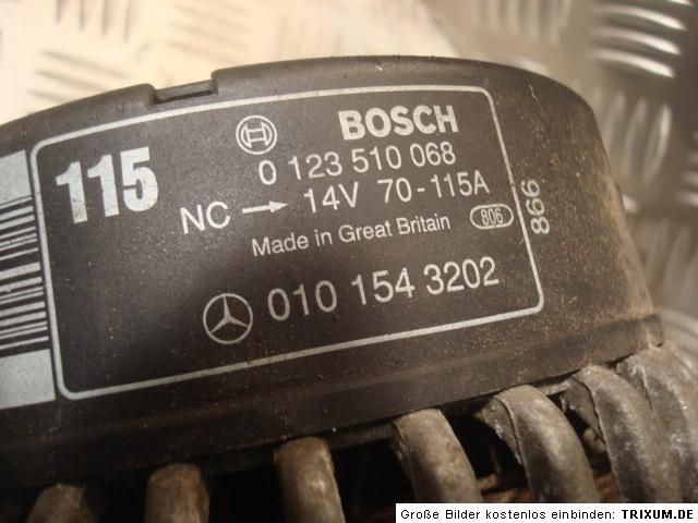 LICHTMASCHINE MERCEDES W210_W202_C_E KLASSE_CLK_115A_BOSCH_0101543202