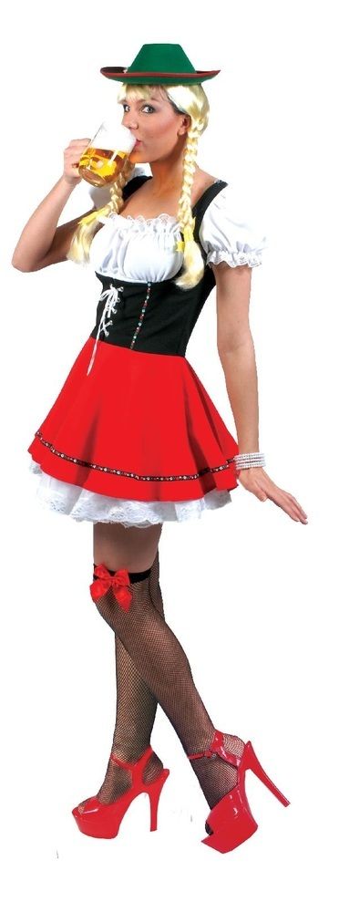 SEXY HEIDI Kostüm Damen Oktoberfest Dirndl Gr. 40 42