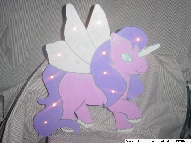 Wandlampe Filly Einhorn Pferd Prinzessin Glitzer Fairy Elfe Lampe Rosa