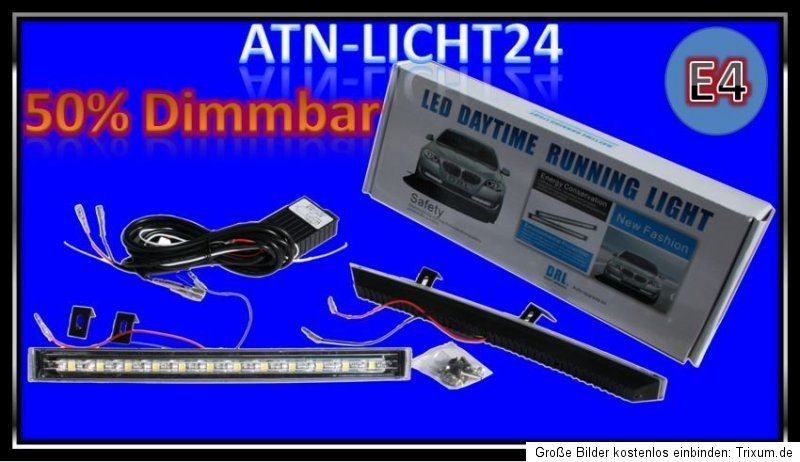 TFL LED Power Tagfahrlicht DRL R87 Modul E Prüfzeichen TÜV XENON 50%