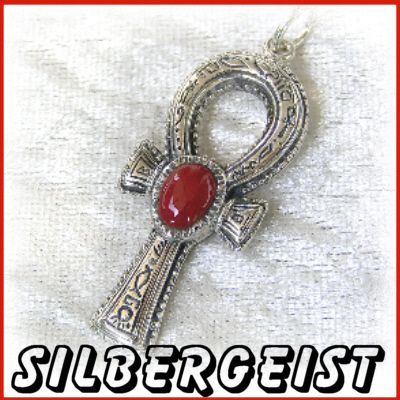 Ankh Anch Henkelkreuz Kraft Leben Schutz Silber Band