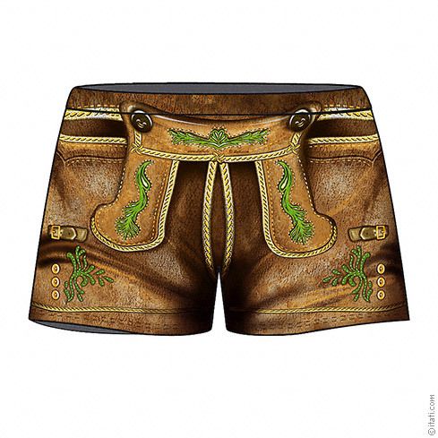 Itati Bayerische Boxershort Boxershorts   Slip in Lederhosen optik