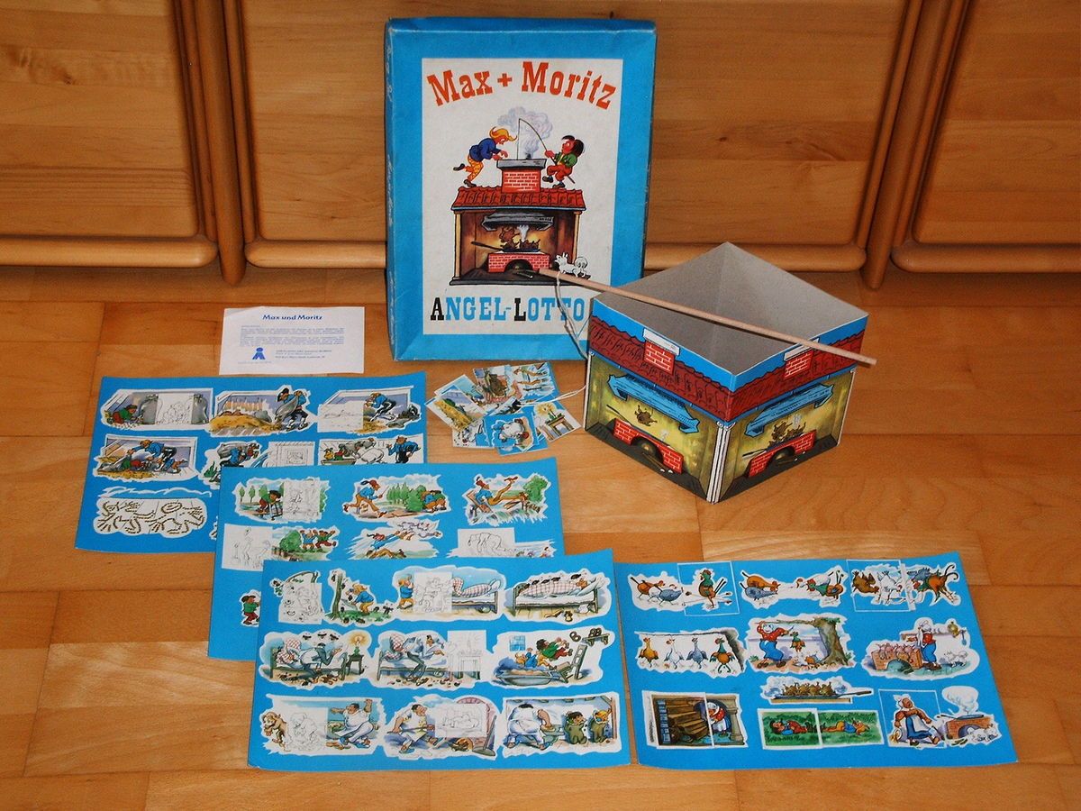 PLASTICART MAX + MORITZ ANGELSPIEL ANGEL LOTTO OVP DDR KULTSPIEL