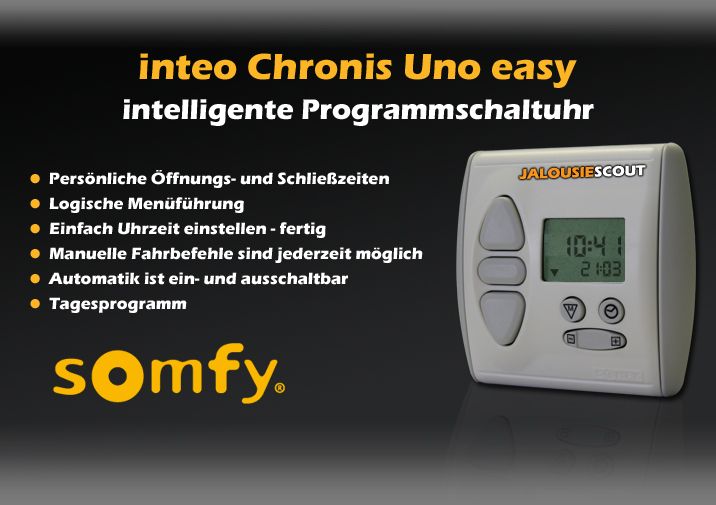 SOMFY Chronis Uno easy   automatische (zeitabhängige) und manuelle