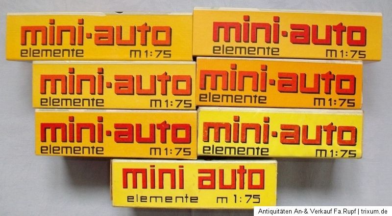 Orig.DDR Konvolut Pebe Mini Auto Baukasten Lego um 1960/70 OVP