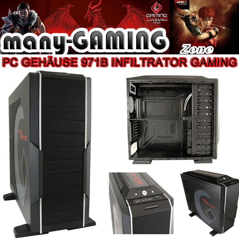 COMPUTER PC GAMING GEHÄUSE BIG TOWER ATX 971B INFILTRATOR /1xUSB3.0