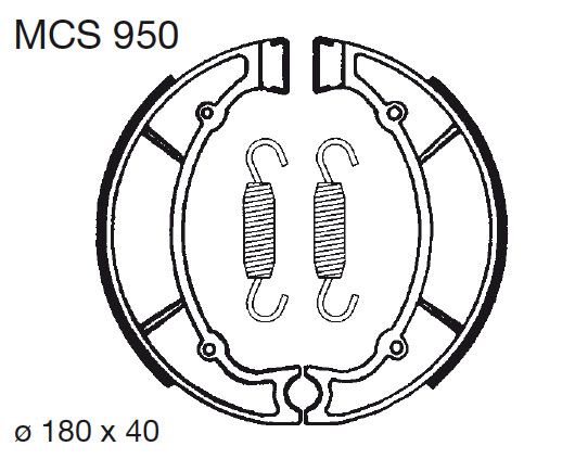 Bremsbeläge O Yamaha XV 750 SE MCS950