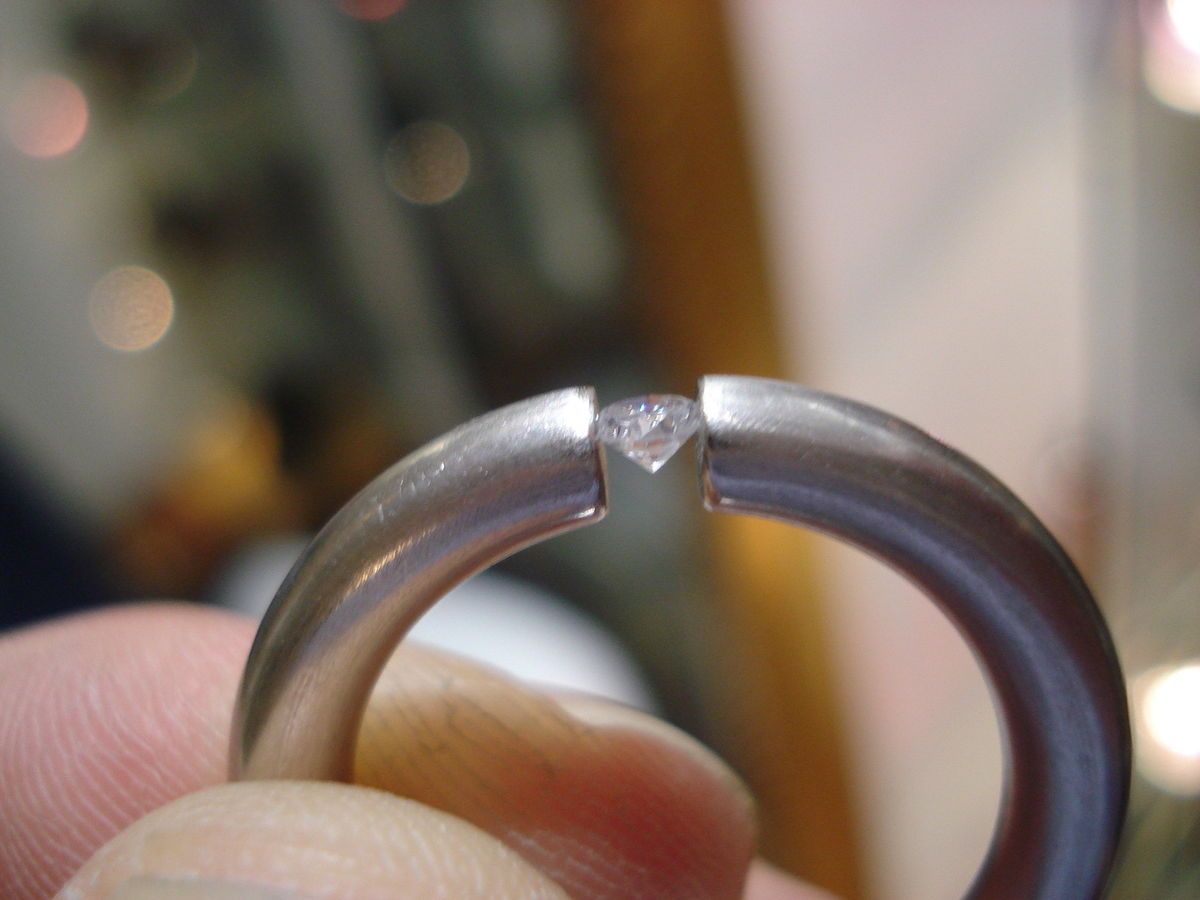 Feiner Ring 950 Platin Brillant Solitär ca. 15,5 Gramm Bague Platine