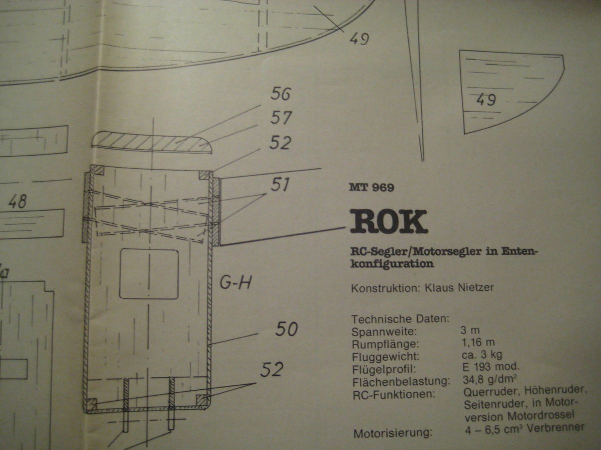 FMT Bauplan MT 969 ROK RC (Motor)Segler in Entenkonfiguration