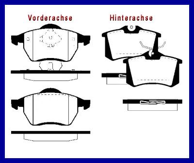 BREMSE BREMSEN SET vorne + hinten VW SHARAN 2.8 VR6 Bremsscheiben