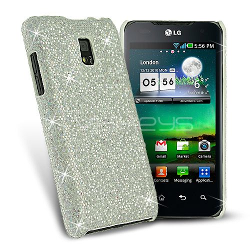 Schutzhuelle LG Optimus 2X P990 Silber Glitzernd Glitter Hartschale