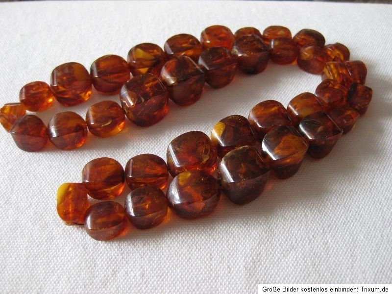 62CM LANG BERNSTEINKETTE  AMBER 80,8gr. SELTENE VERARBEITUNG