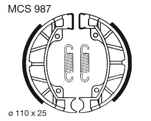 TRW Bremsbelag O Piaggio RST 50 Sfera MCS987