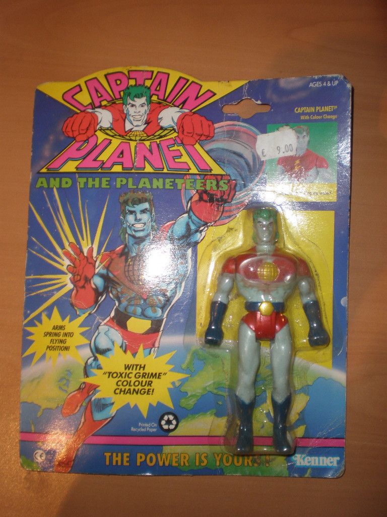 VINTAGE 1991 COLOR CHANGE CAPTAIN PLANET KENNER RARE